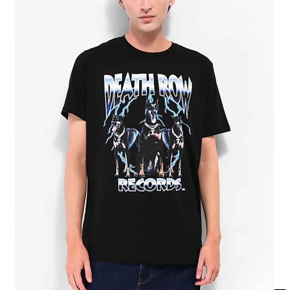 Death Row Records Dog Thunder Lightning Graphic Fitted Tee - Zumiez - Unisex